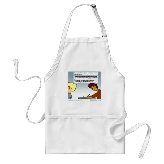 Bedoeld adult White Apron Standaard Schort (Voorkant)
