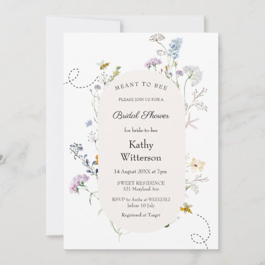 Bedoeld als bruids douche uitnodiging (Voorkant)