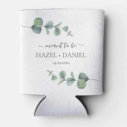 Bedoeld als Eucalyptus Greenery Wedding Blikjeskoeler (Voorkant)