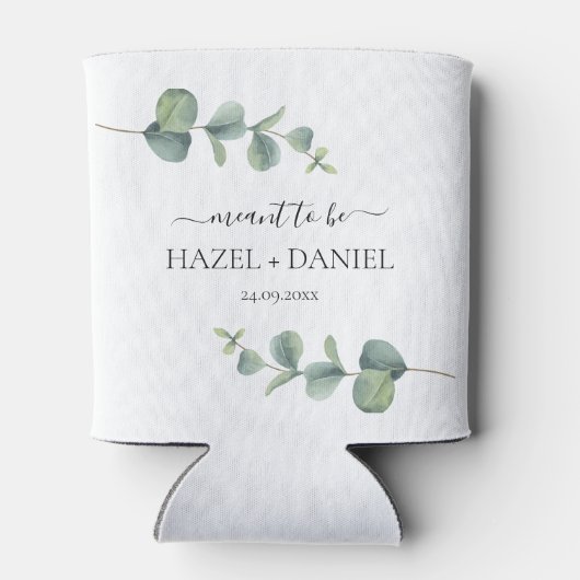 Bedoeld als Eucalyptus Greenery Wedding Blikjeskoeler (Achterkant)