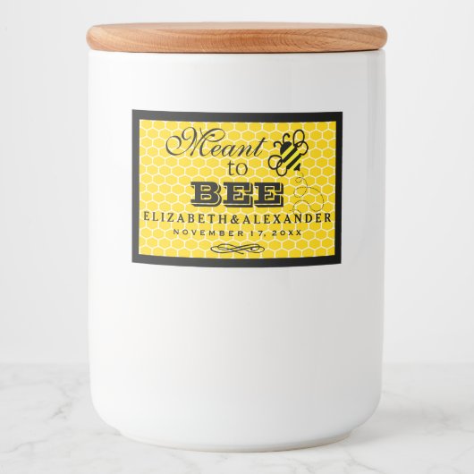 Bedoeld om aangepaste bruiloft gast favoriete labe voedselcontainer etiket (Voorkant)