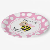 Bedoeld om Bee Baby shower Papier Borden Papieren Bordje (Gekanteld)