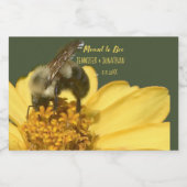 Bedoeld om Bee Honey Party Favor Foto Likeurfles Etiket (Enkel label)
