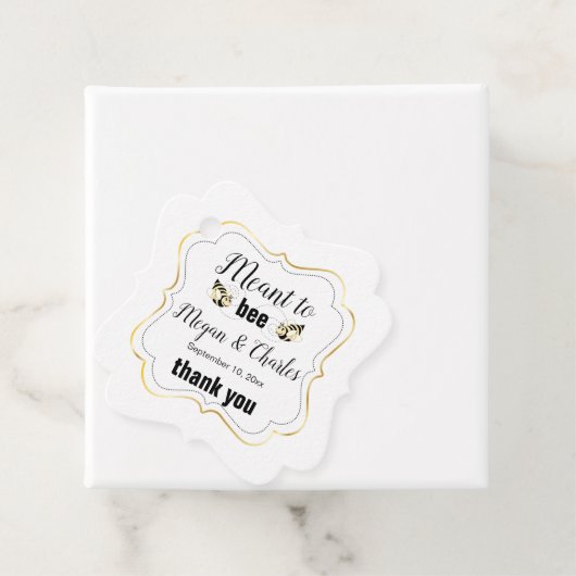 Bedoeld om Bee Quote Foto Bruiloft Dank u Bedankjes Labels (In situ)