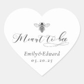Bedoeld om bij honing bruiloft gunst hart Stickers (Voorkant)