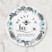 Bedoeld om bij te zijn, Dusty Blue Honey bruiloft Bedankjes Labels (Achterkant)