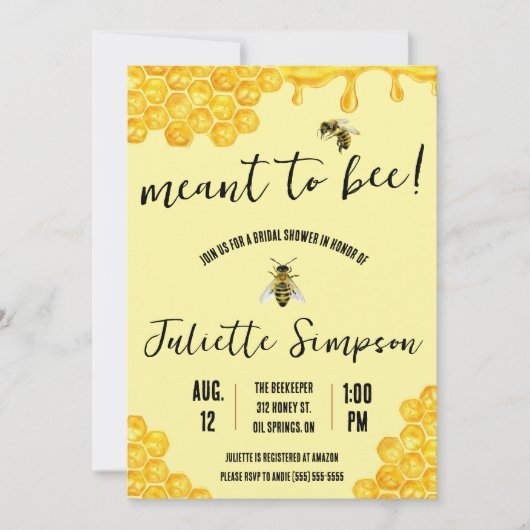 Bedoeld om bij te zijn! Honingbij, Honing, Vrijgez Kaart (Voorkant)