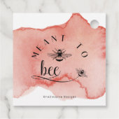 Bedoeld om bij te zijn, Roos gouden Waterverf vlek Bedankjes Labels (Achterkant)