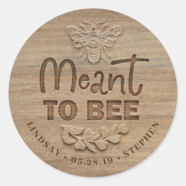 Bedoeld om bij te zijn - rustiek land bruiloft ronde sticker
