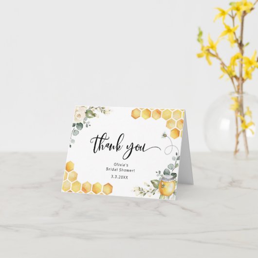 Bedoeld om bloemenbijen vrijgezellenfeest dank u kaart (Gele Bloem)