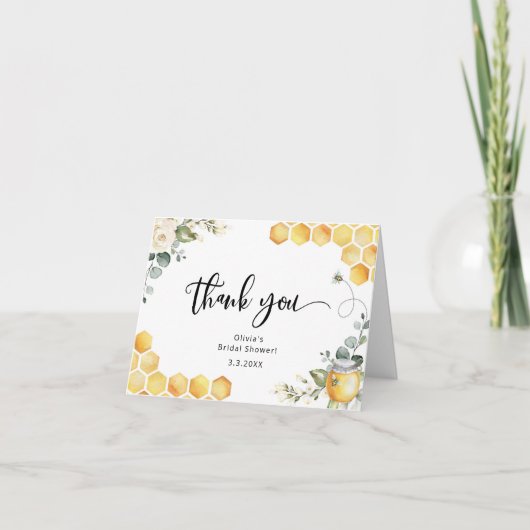 Bedoeld om bloemenbijen vrijgezellenfeest dank u kaart (Voorkant)