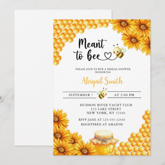 BEDOELD OM BRUIDSDOUCHE UITNODIGING TE ZIJN (Voorkant / Achterkant)