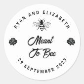 Bedoeld om bruiloft honing gunst ronde sticker (Voorkant)