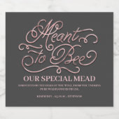 Bedoeld om bruiloft Mead - Honing Wijn Likeurfles Etiket (Enkel label)