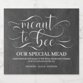 Bedoeld om bruiloft Mead - Honing Wijn Likeurfles Etiket (Enkel label)