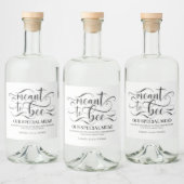 Bedoeld om bruiloft Mead - Honing Wijn Likeurfles Etiket (Flessen)