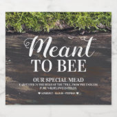 Bedoeld om bruiloft Mead - Honing Wijn Likeurfles Etiket (Enkel label)