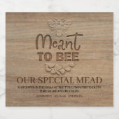Bedoeld om bruiloft Mead - Honing Wijn Likeurfles Etiket (Enkel label)