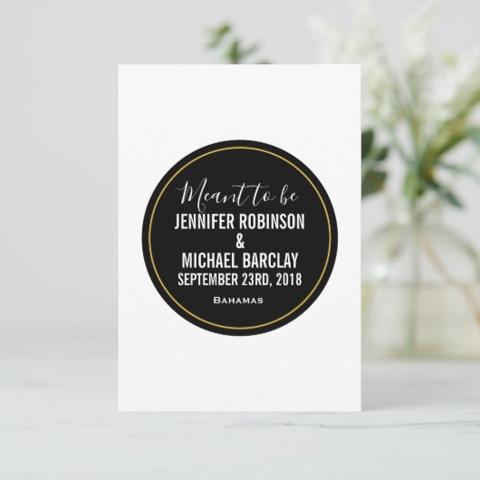 bedoeld om bruiloft template aankondiging (Staand voorkant)