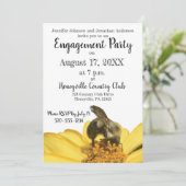 Bedoeld om Geel en Zwart Verlovingsfeest te zijn Kaart (Staand voorkant)