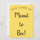 Bedoeld om Geel en Zwart Verlovingsfeest te zijn Kaart (Achterkant)