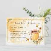 Bedoeld om honingbij bloemig Vrijgezellenfeest Kaart (Staand voorkant)