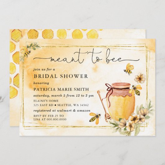 Bedoeld om honingbij bloemig Vrijgezellenfeest Kaart (Voorkant / Achterkant)