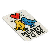 Bedoeld om liefde vogels hart bruiloft verjaardag magneet (Rechterzijde)