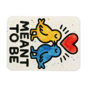 Bedoeld om liefde vogels hart bruiloft verjaardag magneet (Horizontaal)