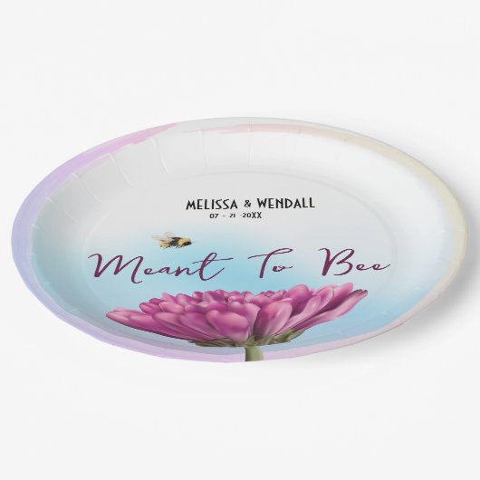 Bedoeld om Mauve Floral te zijn Papieren Bordje (Gekanteld)