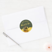 Bedoeld om rond honing bruiloft gunsten foto ronde sticker (Envelop)