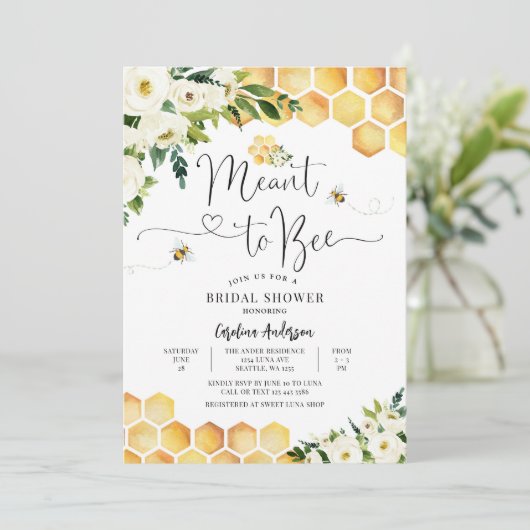 Bedoeld om rustieke bruids paar douche te zijn kaart (Staand voorkant)