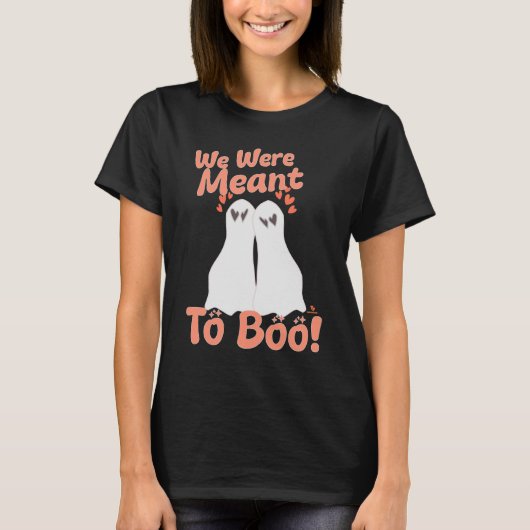 Bedoeld om Schattigee Halloween Ghosts-Cartoons te T-shirt (Voorkant)
