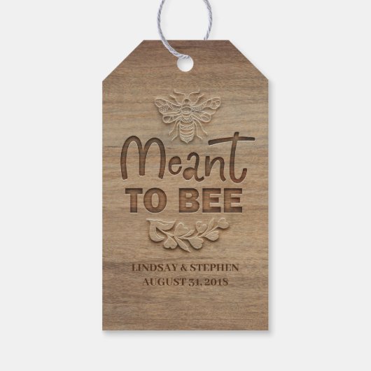 Bedoeld om te zijn - rustieke honing cadeaulabel (Achterkant)