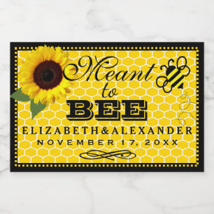 Bedoeld om te zijn Sunflower bruiloft Gast Favor L Voedselcontainer Etiket