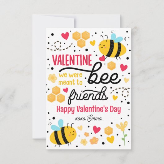 Bedoeld om vrienden te zijn Schattigee Valentijn C Kaart (Voorkant)