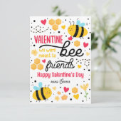 Bedoeld om vrienden te zijn Schattigee Valentijn C Kaart (Staand voorkant)
