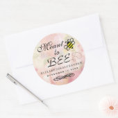Bedoeld om Waterverf Bloem Bruiloft Gast Favor Ronde Sticker (Envelop)