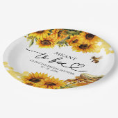 Bedoeld om zonnebloem Vrijgezellenfeest te zijn Papieren Bordje (Gekanteld)