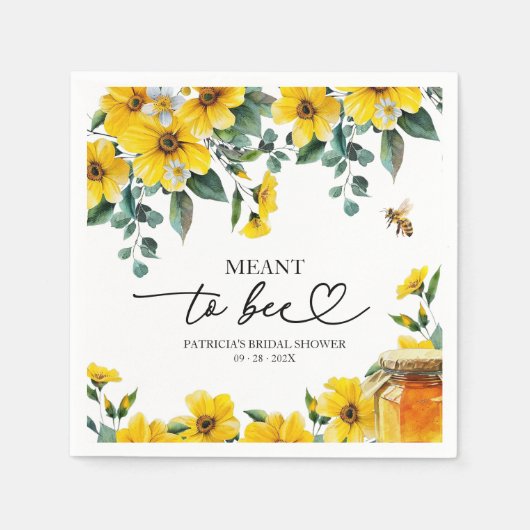 Bedoeld voor Bee Vrijgezellenfeest Servet (Voorkant)