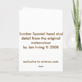 Bedoeling - het wenskaart van het Spaniel Clumber Kaart (Achterkant)