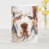 Bedoeling - het wenskaart van het Spaniel Clumber Kaart (Gele Bloem)