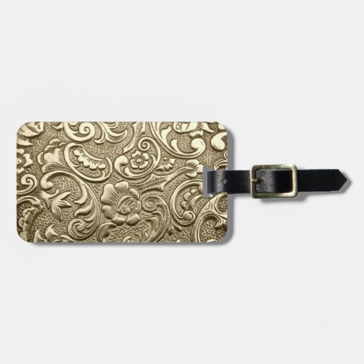 Bedooid goud bagagelabel (Voorkant horizontaal)