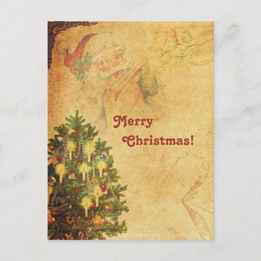  bedorven kerstboomkerstkerstkerstkerstman briefkaart (Voorkant)