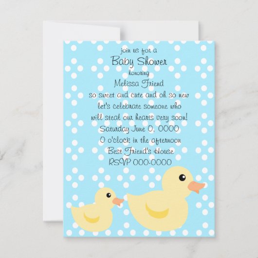 Bedotted Duck in Blue Kaart (Voorkant)