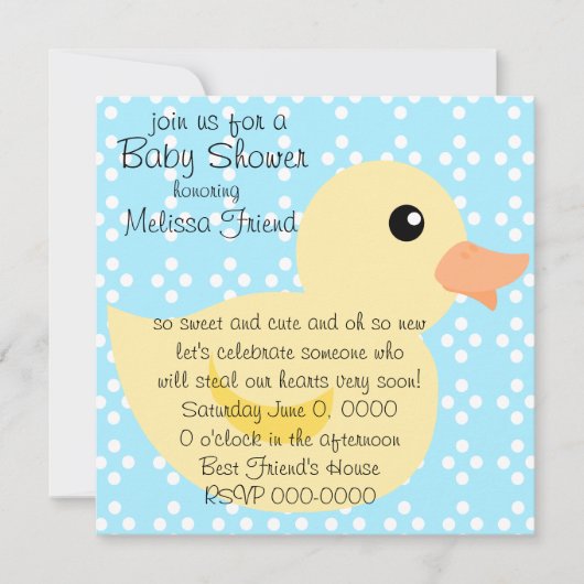 Bedotted Duck in Yellow Kaart (Voorkant)