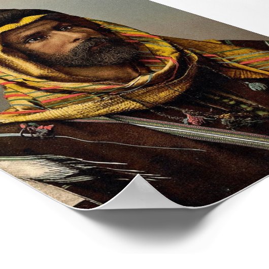 Bedouin Chief of Palmyra, Heilig Land (d.w.z. Tadm Poster (Hoek)