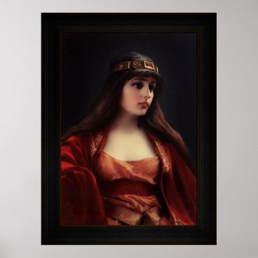 Bedouin Girl van Luis Ricardo Falero Poster (Voorkant)