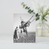 Bedouin man en kameel, Syrië Briefkaart (Staand voorkant)