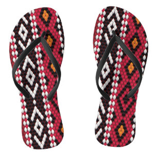Bedouin Sadu Fabric Pattern Teenslippers